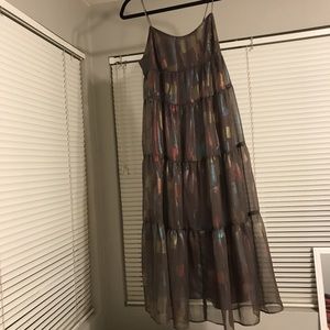 urban outfitters rainbow reflective midi dress